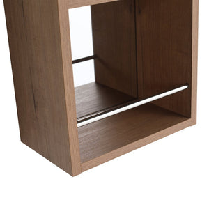 English Elm 10'' Wall Mount Bathroom Mirror Cabinet Open Shelf Plywood Melamine Storage Organizer W999P470292