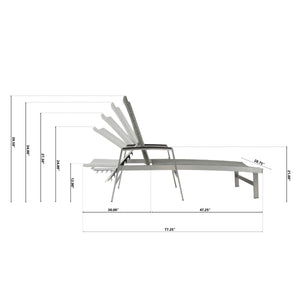 English Elm Christopher Knight Home® - Oxton Chaise Lounge – Durable Outdoor Seating With Breathable Mesh & Timeless Bungalow Style In Grey N775P210069G