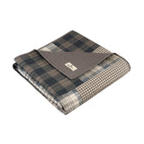 Woolrich Winter Plains Lodge/Cabin Quilted Throw WR50-1784 Taupe