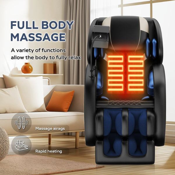 English Elm Zero Gravity Massage Recliner with 8 Rollers Airbags Heat and Bluetooth Audio W3457P484051