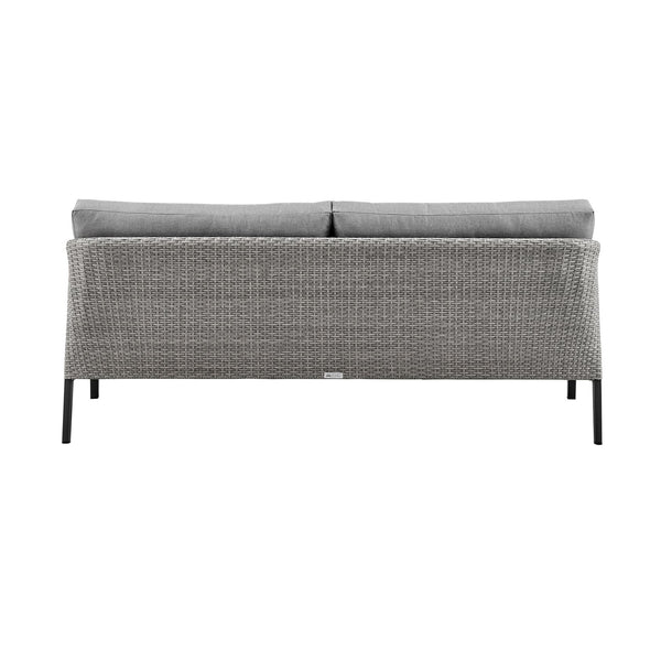 English Elm Aravine All-Weather Wicker & Aluminum Outdoor Sofa with Quick-Dry Cushions, No Assembly Needed B2736P354364