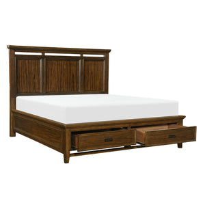 English Elm Classic Queen Platform Storage Bed Mindy Veneer Tall Headboard Traditional Bedroom B011S01609