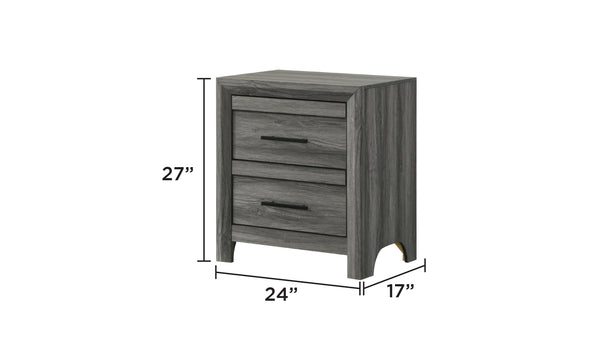 English Elm Denver Modern 5-Piece King Bedroom Set In Gray - Stylish Wood Design With Ample Storage Solutions B009S01469