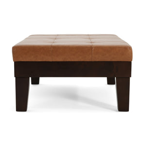 English Elm Christopher Knight Home® - CHATHAM Faux Leather Storage Ottoman with Hidden Drawer, Tapered Hardwood Legs, 41.5"x31.75" Stylish Seating N757P243511O