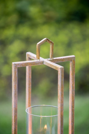 English Elm Set of 3 Graduated Iron Lanterns with Rustic Gold Finish for Glam Interiors W2078P481351