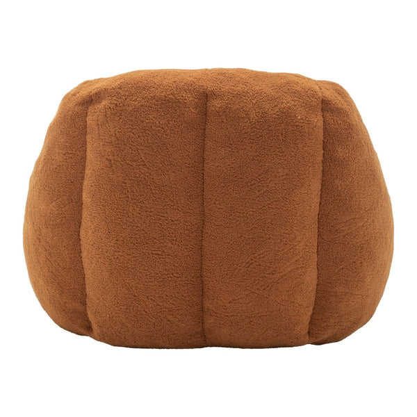 English Elm Bean Bag Chair Oversized Faux Fur Memory Foam Lounge Seat for Dorm or Living Room Yellow W2200P302136