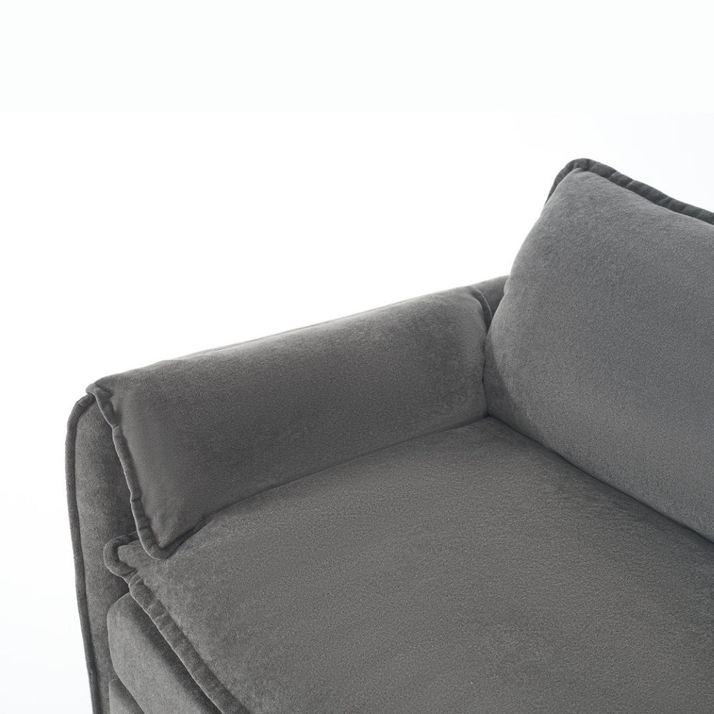 English Elm Oversized Chenille Accent Chairs Set of 2 Plush Foam Seat Modern Living Room Lounge W3163S00094