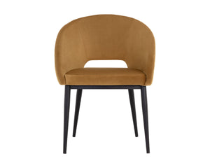 Sunpan Thatcher Dining Armchair – Stylish Compact Design with Faux Leather Upholstery and Steel Frame Black / Gold Sky