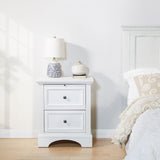 OSP Home Furnishings Farmhouse Basics Nightstand Rustic White