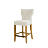 Madison Park Avila Transitional Tufted Back Counter Stool FPF20-0531 Cream