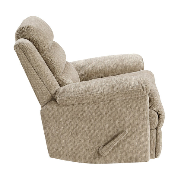 English Elm Glider Swivel Recliner with Smooth 360° Glide and Pull-Handle Recline, Microfiber Comfort, Sturdy Frame Brown 38.5 L x 34 W x 26.5 H B011P329293