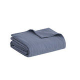 Clean Spaces Gauze Casual 100% Cotton Lightweight Blanket LCN51N-0027 Blue