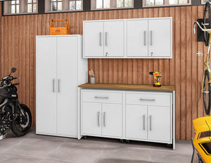 Manhattan Comfort Eiffel Modern Garage Set of 6 White 6-254BMC6