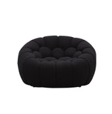 VIG Furniture Divani Casa Yolonda - Modern Curved Black Fabric Sofa Set VGEV-2126C-SET-BLK