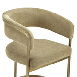 VIG Furniture Modrest Sebastian - Modern Brown Fabric + Antique Brass Dining Chair VGGA-6251CH-BRN