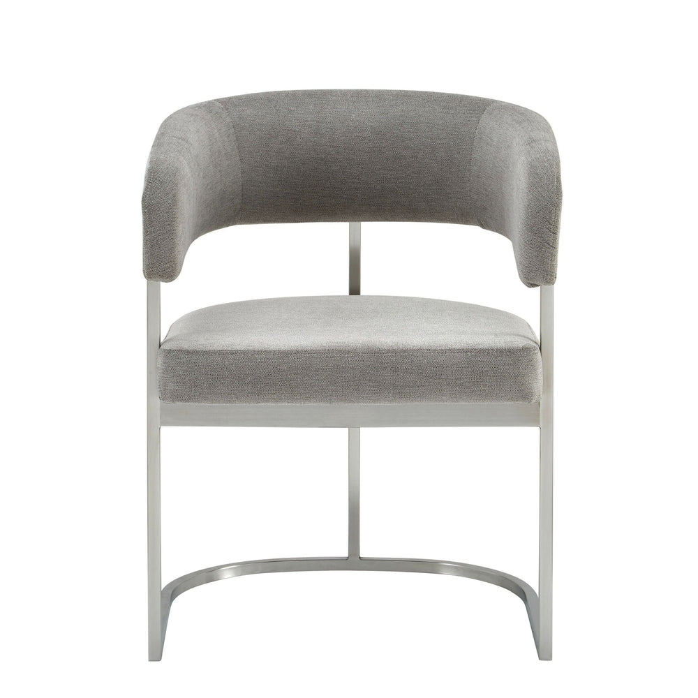 VIG Furniture Modrest Sebastian - Modern Grey Fabric + Stainless Steel Dining Chair VGGA-6251CH-GRY