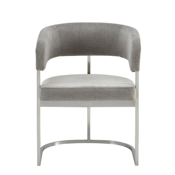 VIG Furniture Modrest Sebastian - Modern Grey Fabric + Stainless Steel Dining Chair VGGA-6251CH-GRY