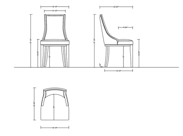 Manhattan Comfort Grand Traditional 8-Piece Dining Chairs Light Grey 6-DC048-LG