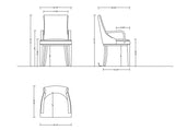 Manhattan Comfort Shubert Modern 6 Piece Dining Chair Set Tan 6-DC055AR-TN
