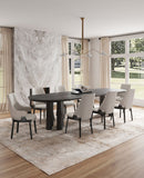 8-Piece Kara Dining Side and Arm Chairs in Light Grey 6-DC057-LG Manhattan Comfort