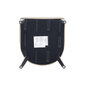 Manhattan Comfort 6-piece Hillman Dining Chairs Set With Elegant Leatherette And Velvet, Beech Wood Legs For Comfort Sand Beech Wood 6-dc087ar2-sd