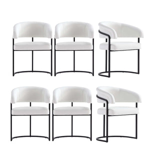 Augusta Dining Chair in White - Set of 6 6-DC094-WH Manhattan Comfort