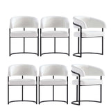 Augusta Dining Chair in White - Set of 6 6-DC094-WH Manhattan Comfort