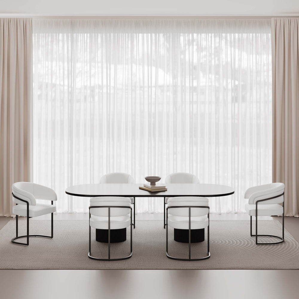 Augusta Dining Chair in White - Set of 6 6-DC094-WH Manhattan Comfort