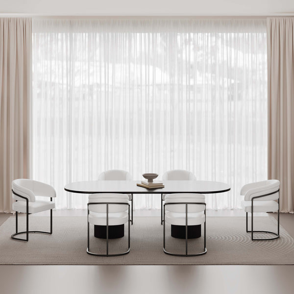 Augusta Dining Chair in White - Set of 6 6-DC094-WH Manhattan Comfort