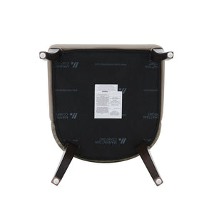 Manhattan Comfort 6-piece Elegant Leatherette And Velvet Dining Chairs With Beech Wood Legs For Luxurious Comfort Taupe Beech Wood 6-dc095-tp