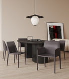 Manhattan Comfort Paris Modern 8-Piece Dining Chairs Grey 6-DC3432-GY