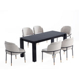 Rockaway 70.86 Dining Set with 6 Flor Chairs