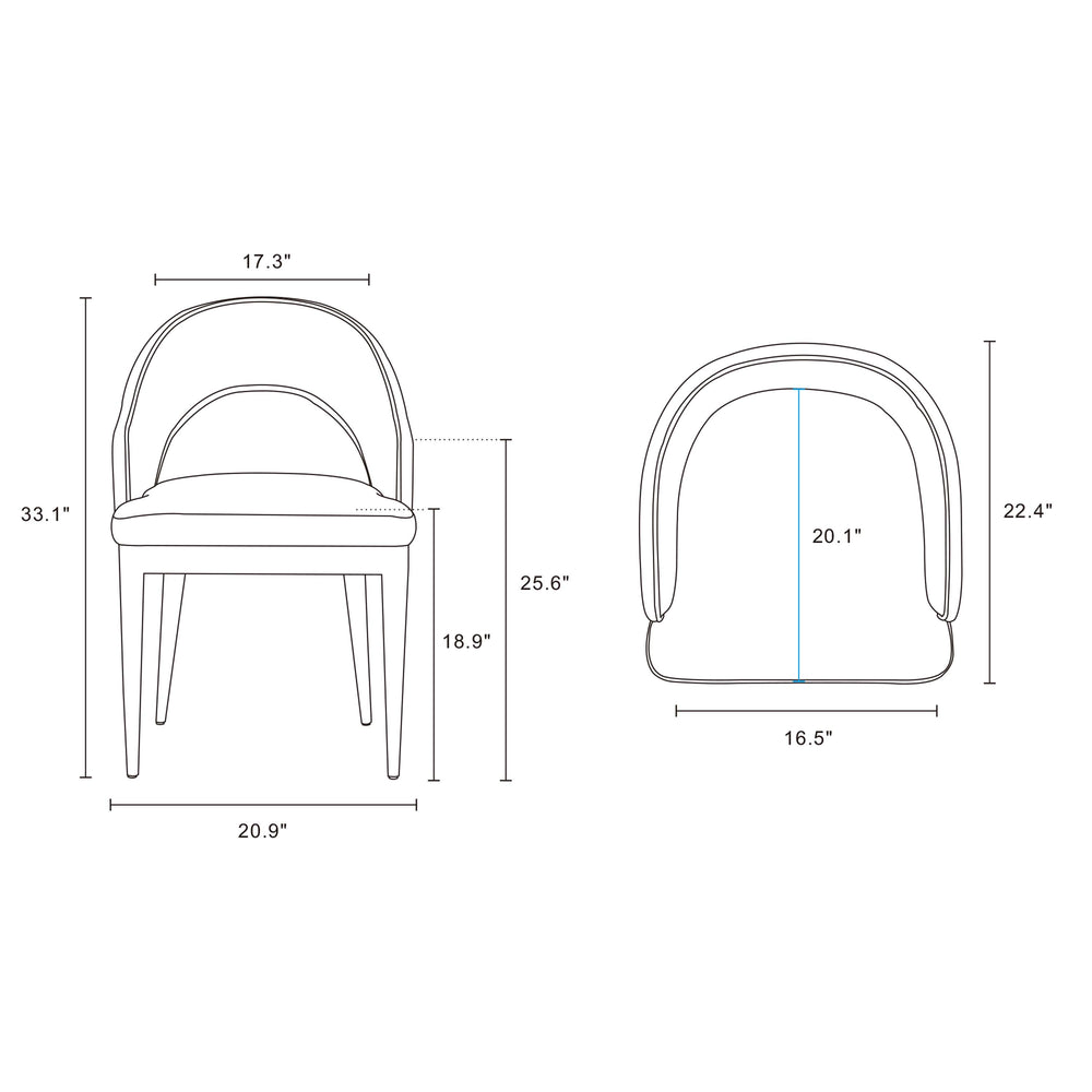 7-Piece Rockaway 70.86 Dining Set with 6 Carrington Chairs in Natural and Midnight Blue 6-DT02DC089AR-NABL Manhattan Comfort