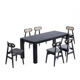 Rockaway 70.86 Dining Set with 6 Colbert Chairs