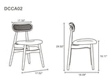 Rockaway 70.86 Dining Set with 6 Colbert Chairs in Black and Grey 6-DT02DCCA02-GY Manhattan Comfort