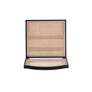 7-Piece Rockaway  70.86  Dining Set in Black with 6 Hamlet Side and Arm Chairs 6-DT02DCCA03-BK Manhattan Comfort