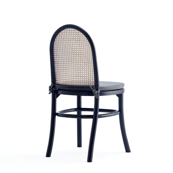 7-Piece Rockaway  70.86  Dining Set in Black with 6 Paragon 1.0 Dining Chairs 6-DT02DCCA05-GY Manhattan Comfort