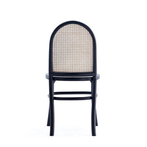 7-Piece Rockaway  70.86  Dining Set in Black with 6 Paragon 1.0 Dining Chairs 6-DT02DCCA05-GY Manhattan Comfort