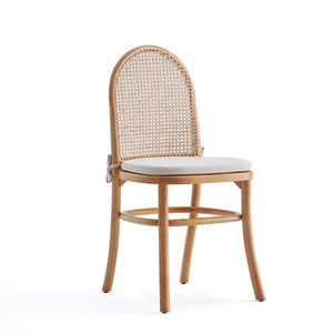 7-Piece Rockaway  70.86  Dining Set in Nature with 6 Paragon 1.0 Dining Chairs 6-DT02DCCA05-OM Manhattan Comfort