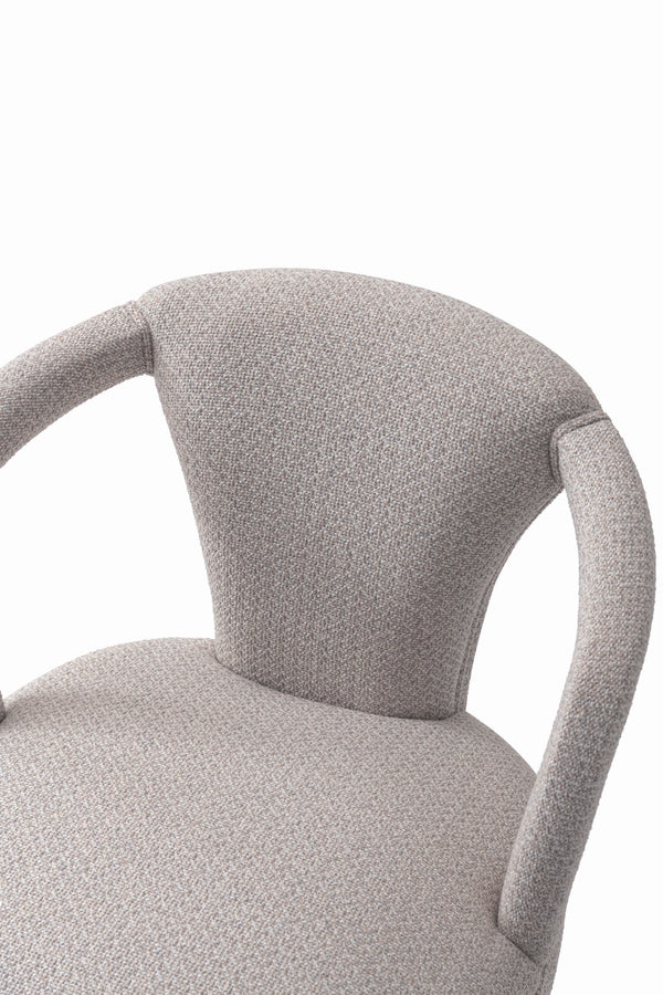 7-Piece Hathaway 59.05 Round Dining Set in Black with 6 Flor Dining Chairs in Silver Lining 6-DT05DC088AR-BKSL Manhattan Comfort