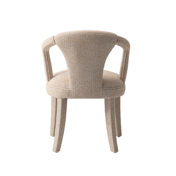 7-Piece Hathaway 59.05 Round Dining Set in Natural with 6 Flor Dining Chairs in Grey 6-DT05DC088AR-NAGD Manhattan Comfort