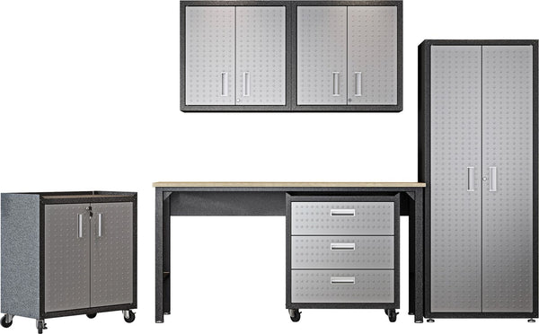 Manhattan Comfort Fortress Modern Garage Set Grey 6-GGGG