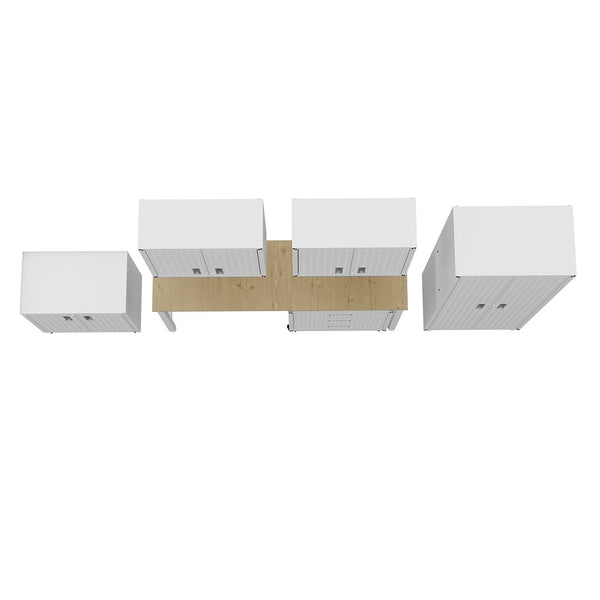 Manhattan Comfort Fortress Modern Garage Set White 6-GGGG-WH