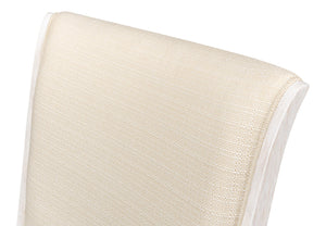 Sarreid Elegant Dining Side Chair In Whitewash - Solid Wood With Metal Feet, Perfect For Stylish Spaces White  60-156-6