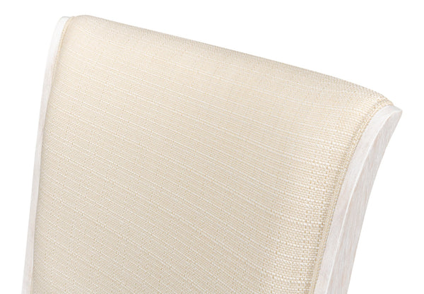 Sarreid Elegant Dining Side Chair In Whitewash - Solid Wood With Metal Feet, Perfect For Stylish Spaces White  60-156-6