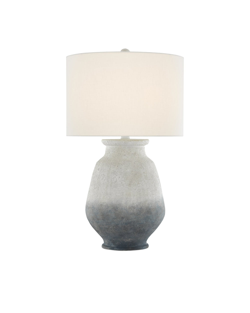 Currey & Company Cazalet Handcrafted Terracotta Table Lamp with Linen Shade for Farmhouse Bedroom 6000-0538