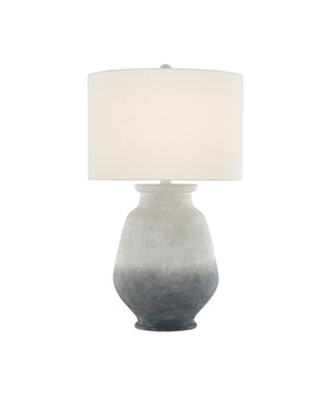 Currey & Company Cazalet Handcrafted Terracotta Table Lamp with Linen Shade for Farmhouse Bedroom 6000-0538