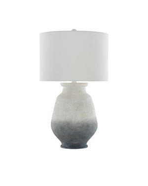 Currey & Company Cazalet Handcrafted Terracotta Table Lamp with Linen Shade for Farmhouse Bedroom 6000-0538