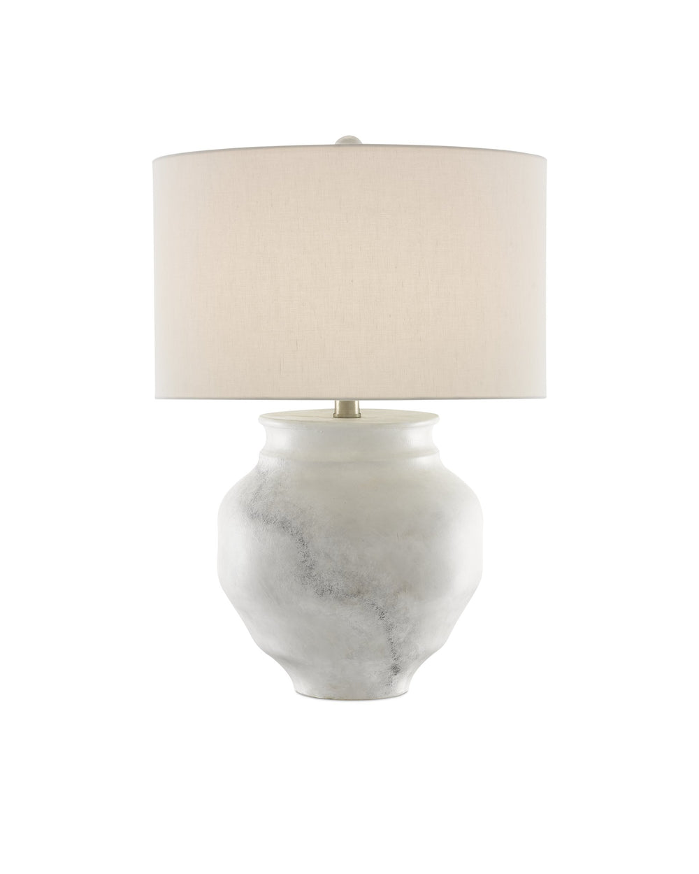 Currey & Company Kalossi Terracotta Table Lamp with Hand-Applied Stone Finish and Warm Shantung Shade 6000-0623