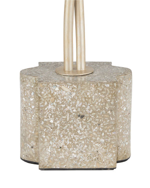 Currey & Company Paradiso Bird of Paradise Sculptural Table Lamp with Gold Leaf Blossoms 6000-0855